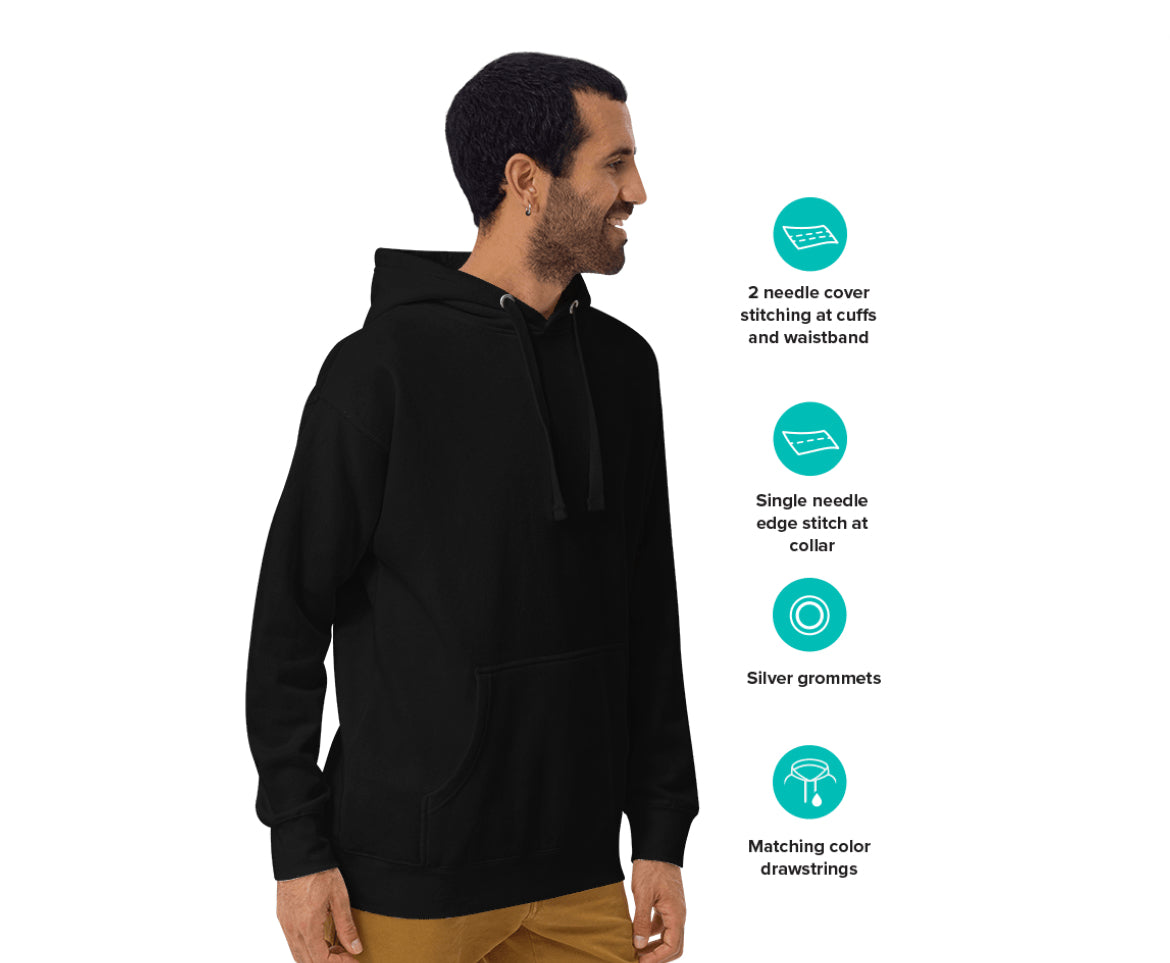 Custom design Unisex premium hoodie