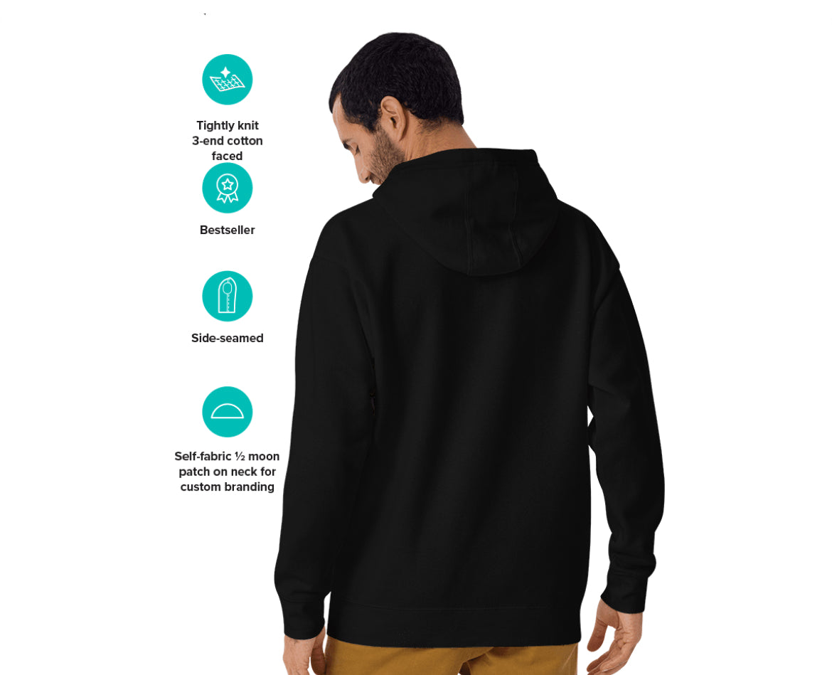 Custom design Unisex premium hoodie